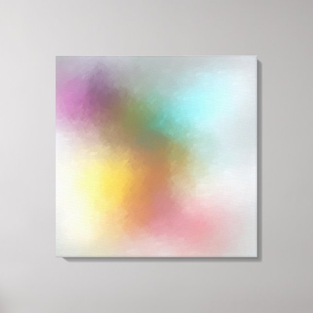 Colourful Abstract Art Red Yellow Blue Purple Gree Canvas Print (Front)