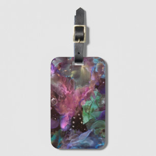 Colourful Abstract Art  Space Nebula  Luggage Tag