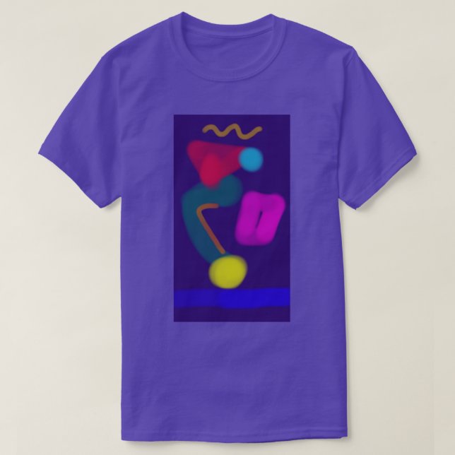 Colourful Abstract Art T-Shirt (Design Front)