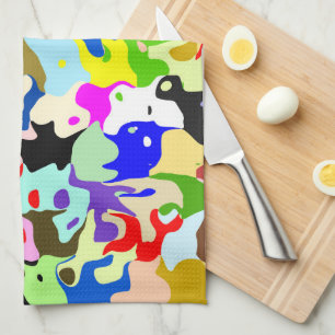 Colourful Abstract Art Tea Towel
