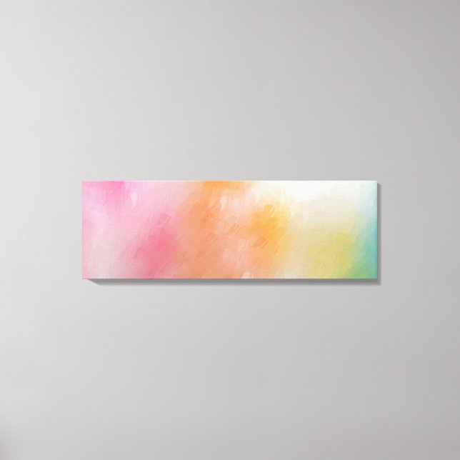 Colourful Abstract Art Trendy Modern Red Pink Canvas Print (Front)