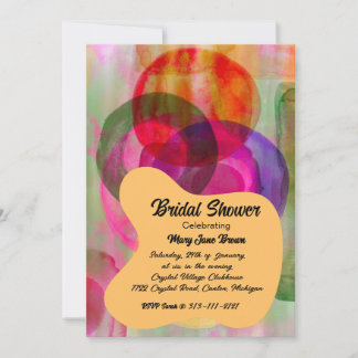 Colourful Abstract Art Wedding Invitation-Custom Invitation
