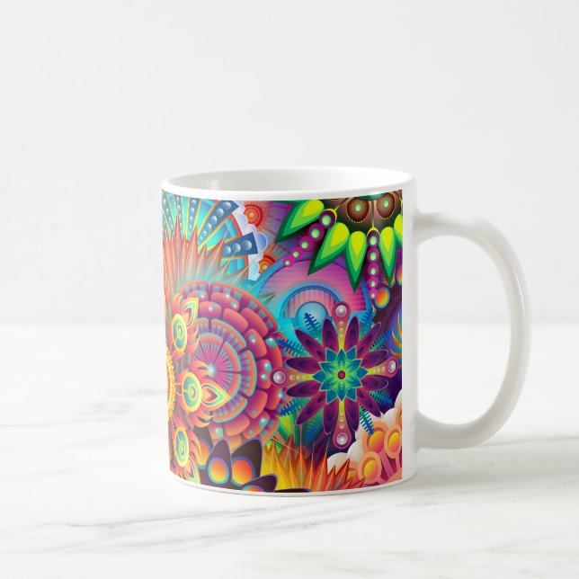 Colourful Abstract Artwork Mug Coffee Mug Cup (Right)