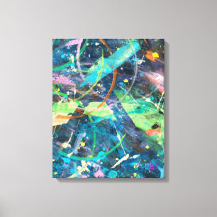 Colourful Abstract Artwork on Stretch Canvas Print