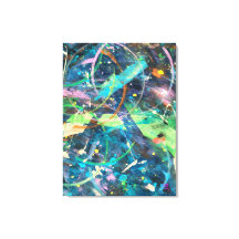 Colourful Abstract Artwork on Stretched Canvas