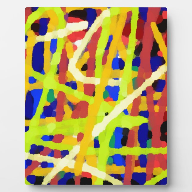 Colourful Abstract Artwork Plaque (Front)