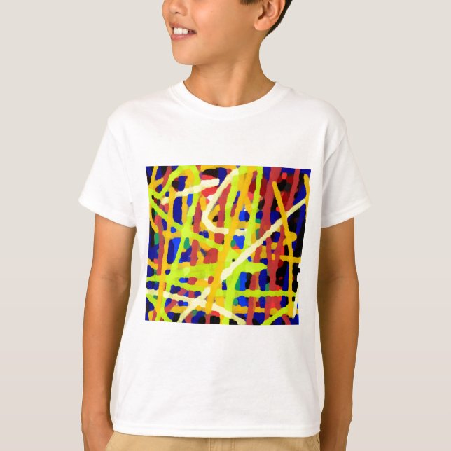 Colourful Abstract Artwork T-Shirt (Front)