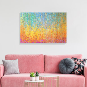 Colourful Abstract Aspen Trees Canvas 