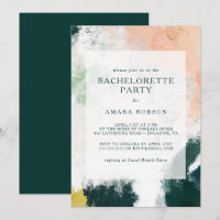 Colourful Abstract Bachelorette Party Invitation