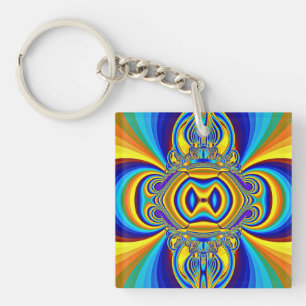 Colourful Abstract Background-14334 Key Ring