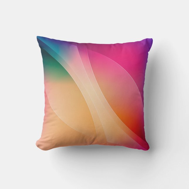 Colourful abstract background cushion (Front)