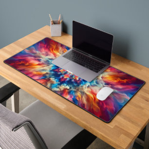 Colourful abstract background desk mat