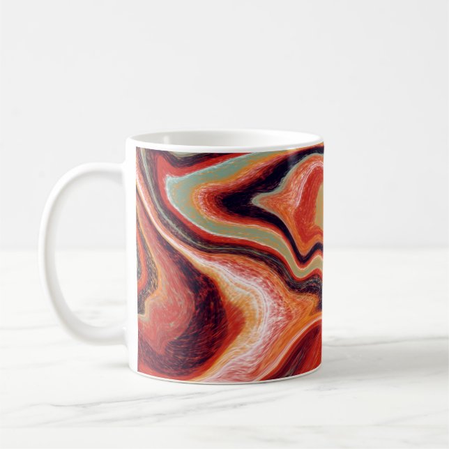 Colourful abstract background is made in the techn coffee mug (Left)
