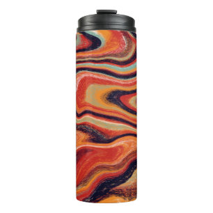 Colourful abstract background is made in the techn thermal tumbler