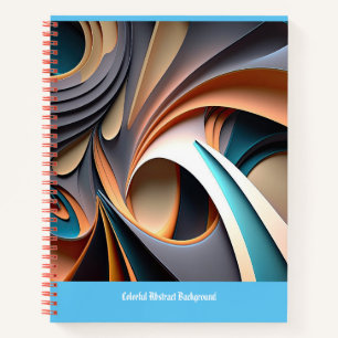 Colourful Abstract Background Spiral Notebook