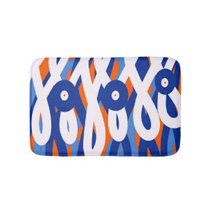 Colourful abstract bath mat