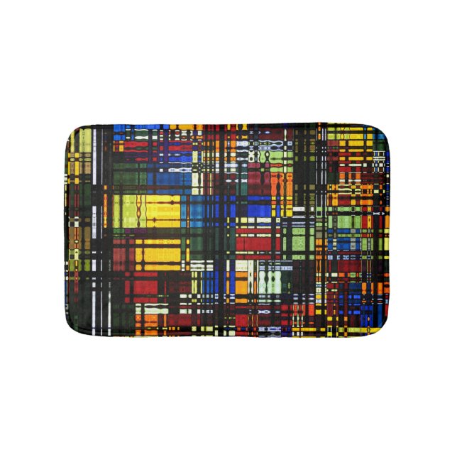 Colourful Abstract Bath Mat (Front)