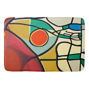 Colourful Abstract Bath Mat