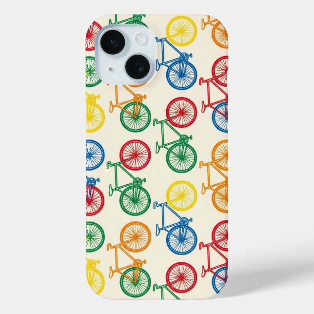 Colourful Abstract Bicycle Pattern Design Case-Mate iPhone Case (Back)