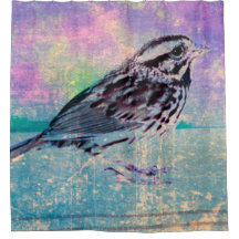 Colourful Abstract Bird Art: Vibrant Songbird