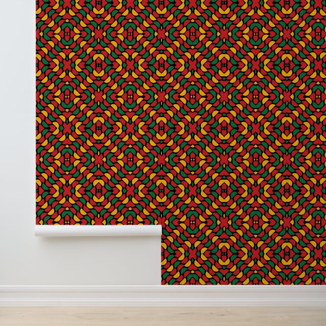 Colourful Abstract Black History Pattern Wallpaper (Application)