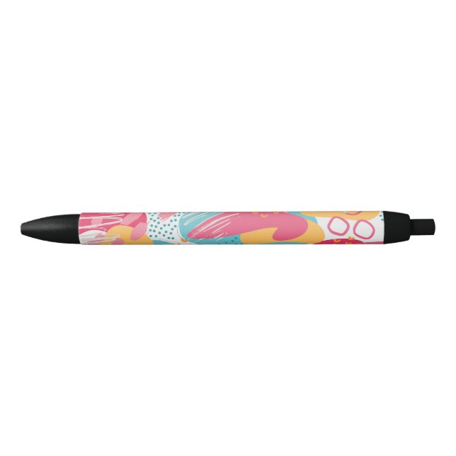 Colourful Abstract Black Ink Pen (Front)