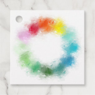 Colourful Abstract Blank Template Add Your Text Favour Tags