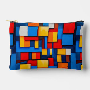Colourful abstract blocks accessory pouch