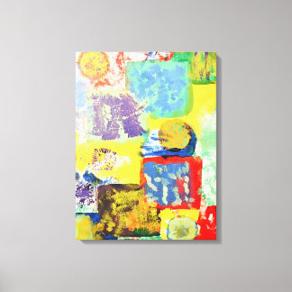 Colourful Abstract Blocks Canvas Print