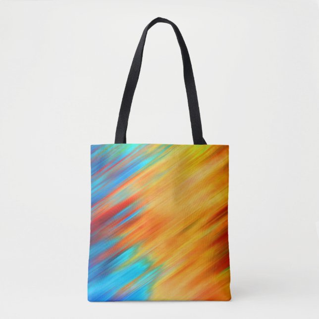 Colourful Abstract Blue Orange Flare Tote Bag (Front)