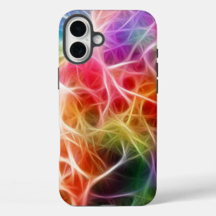 Colourful Abstract Bokeh lighting Electricity iPhone 16 Plus Case