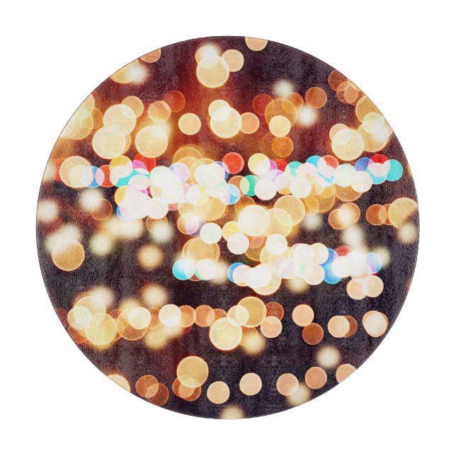 Colourful Abstract Bokeh Texture Cutting Board (Front)