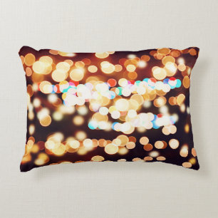 Colourful Abstract Bokeh Texture Decorative Cushion