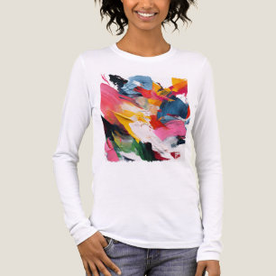 Colourful Abstract Brush Strokes Art Sweatshirt Tri-Blend Shirt