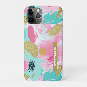Colourful Abstract Brushstrokes - Mint & Pink (1) Case-Mate iPhone Case