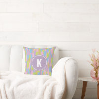 Colourful Abstract Brushstrokes Pattern Monogram