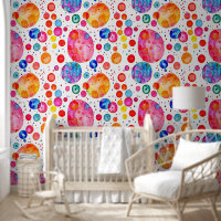 Colourful Abstract Bubbles Watercolor