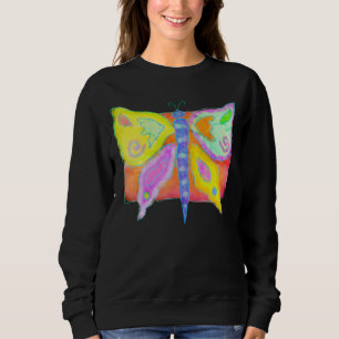 Colourful Abstract Butterfly Art to Wear Sweatshirt