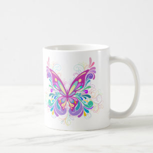 Colourful Abstract Butterfly Coffee Mug