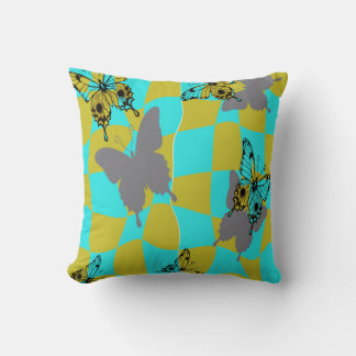 Colourful Abstract Butterfly Cushion
