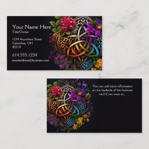 Colourful Abstract Celtic Desig Irish Business Car Card