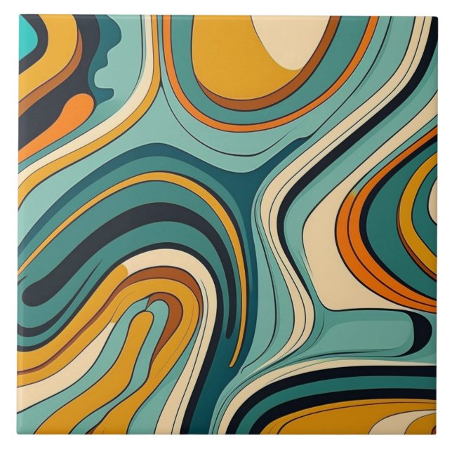 Colourful Abstract Ceramic Tiles (Front)