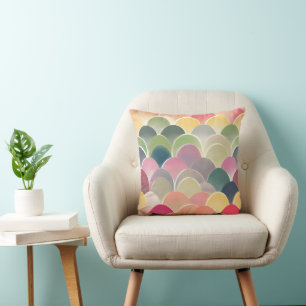 Colourful Abstract Cheerful Pattern Cushion