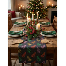 Colourful Abstract Christmas Tree Pattern