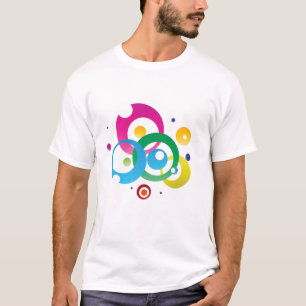 Colourful Abstract Circles Graphic T-Shirt For men