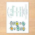 Colourful Abstract Circles Mid Century Wedding