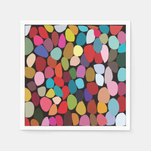 Colourful Abstract Circles Party Napkin