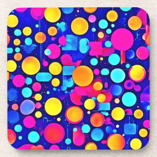 Colourful Abstract Circles Spectrum Coaster