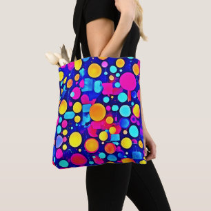Colourful Abstract Circles Spectrum Tote Bag