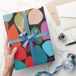 Colourful Abstract Circles  Wrapping Paper